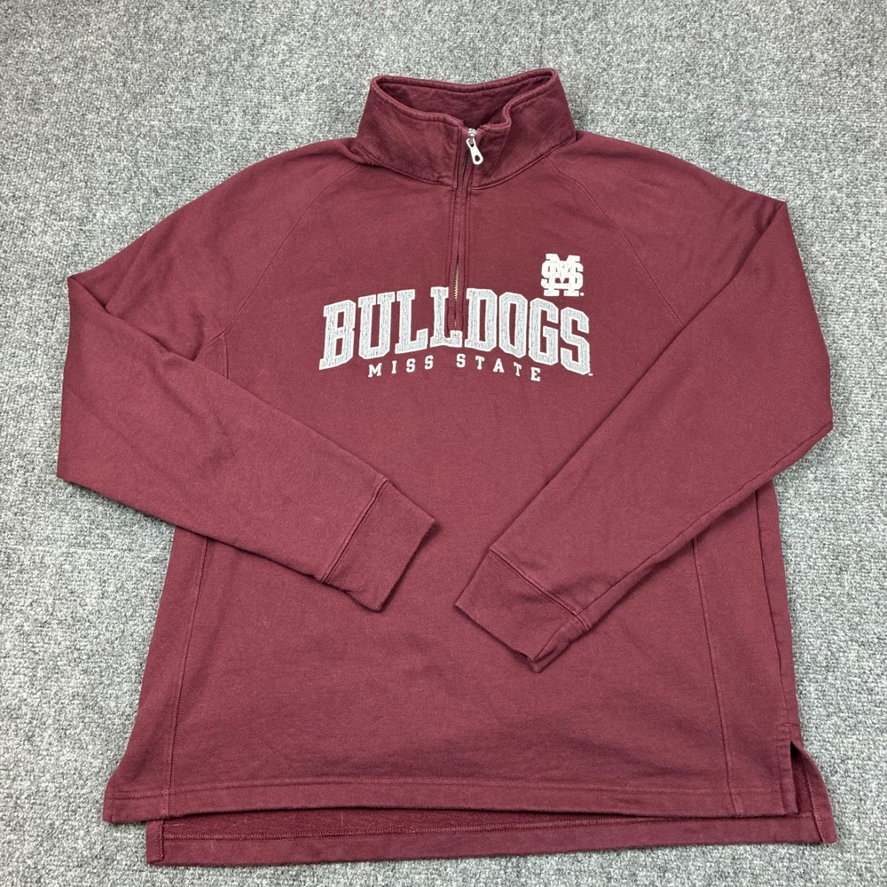 Gear For Sports Mississippi State Bulldogs Quarter Zip Pullover Maroon Mens XL